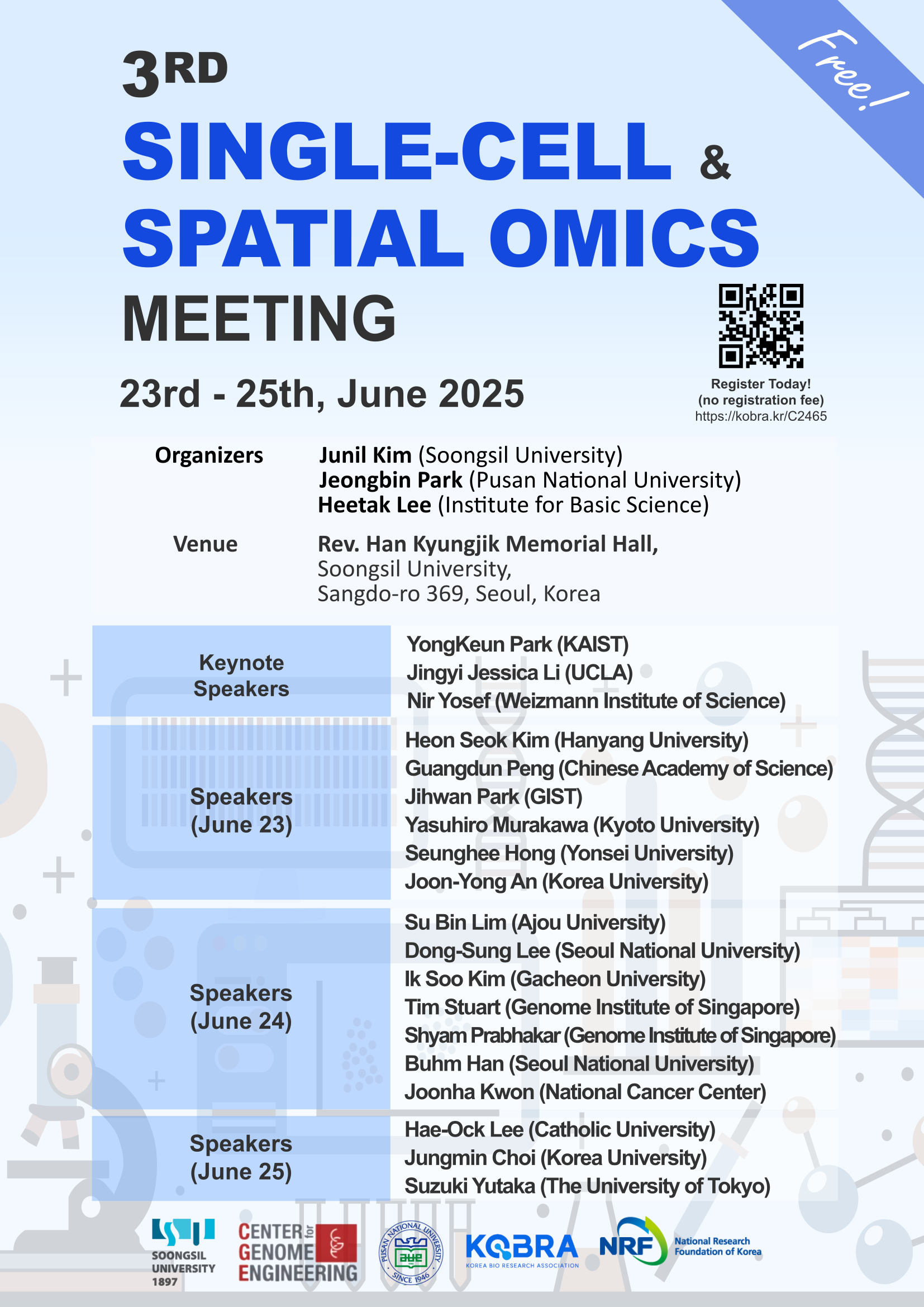2025 Single Cell & Spatial Omics Korea (SCSOK) & IBS-SyNRGE Joint Symposium image