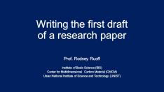 [UNIST] Writing the first draft of a research paper 사진