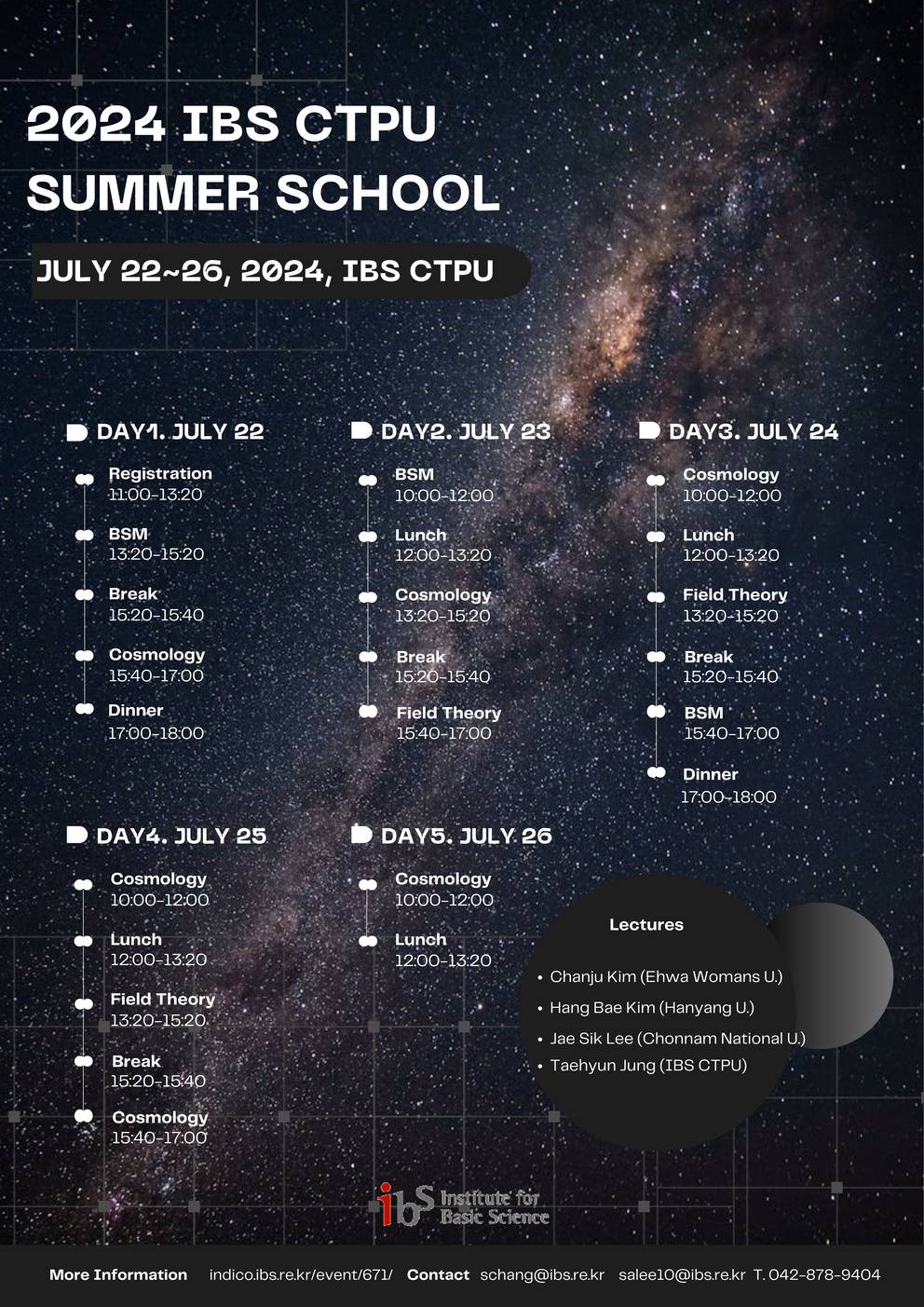 2024 Summer School on Cosmology and Particle Physics 사진