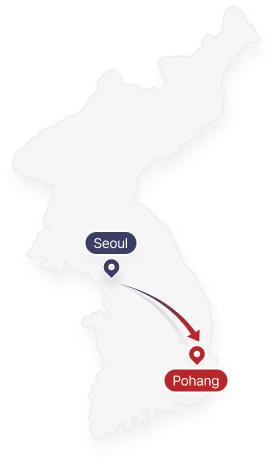 Seoul-Plhang : 360km