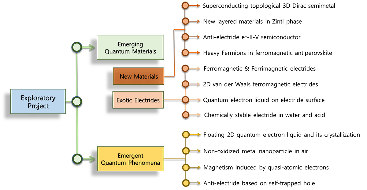Figure 1. Research scope in exploratory project titled “Emerging Quantum Materials”